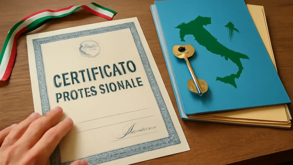 Curriculum vitae ordinato accanto a un quaderno con appunti di tirocinio senza dati personali leggibili