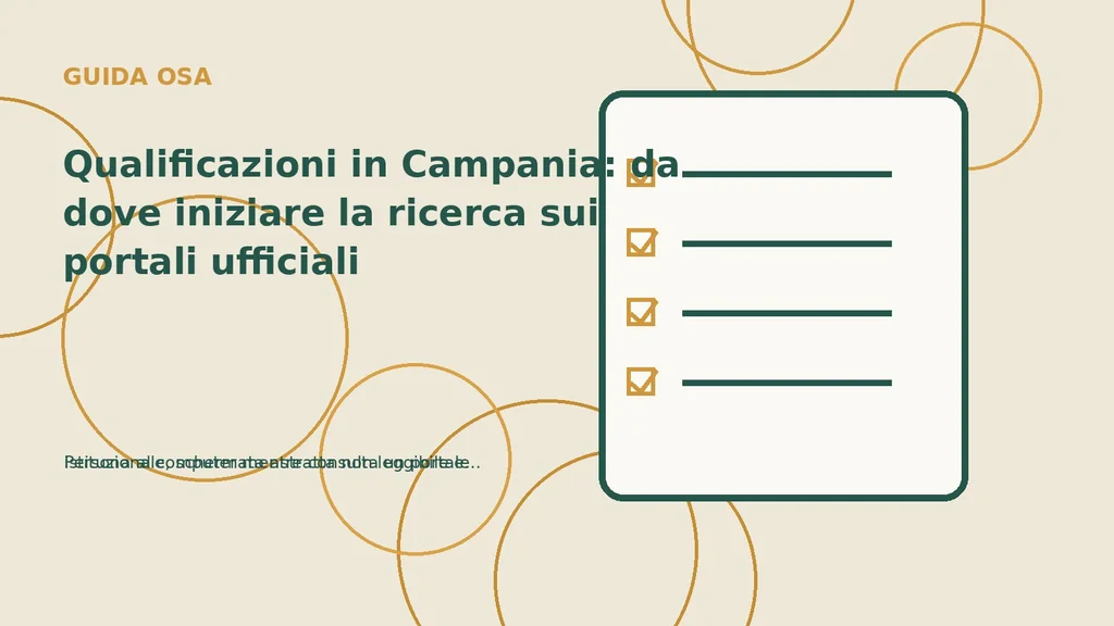Persona al computer mentre consulta un portale istituzionale, schermata astratta non leggibile e taccuino.
